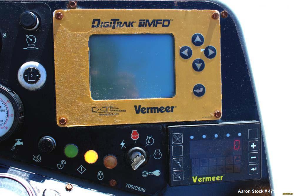 Used 2008 Vermeer D36X50II Navigator with 140 hp. John Deere Diesel Engine. Machine features 36,000 lbs. of thrust and pullback, 4995 ft. lbs. of torque, 50 GPM FMC Water Pump at 850 psi. 500' of use...