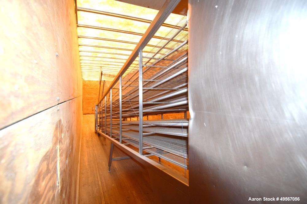 Used 5 Pass wire mesh belt and plastic belt cooling conveyors, approximate 36" wide.