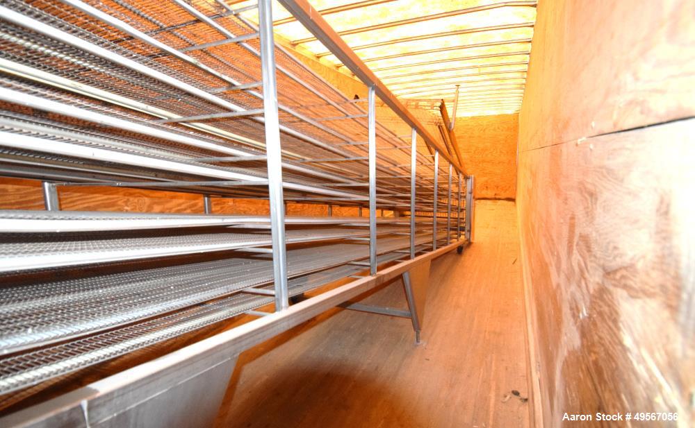 Used 5 Pass wire mesh belt and plastic belt cooling conveyors, approximate 36" wide.