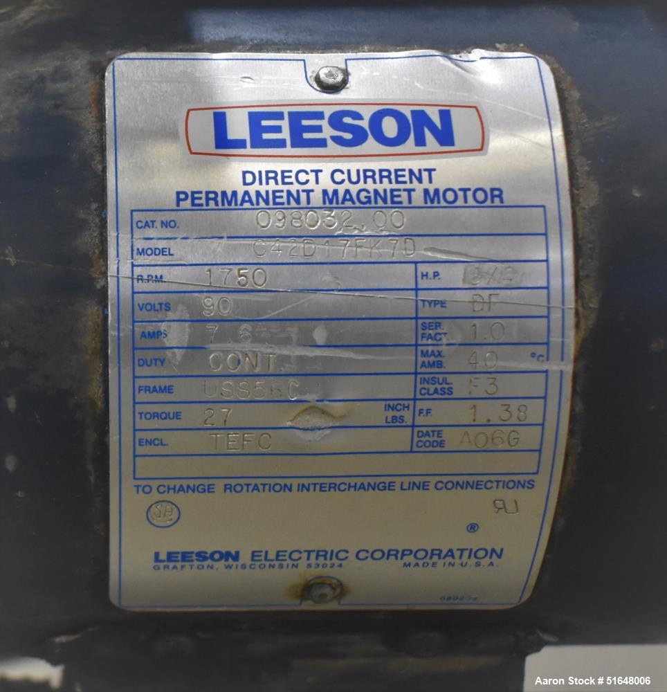 Industrial Belt Conveyor - 17” Wide, 1750 RPM Leeson DC Motor, Carbon Steel Frame