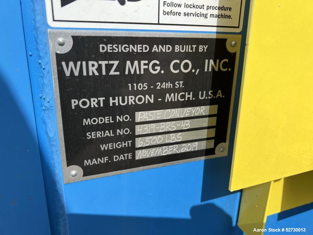 Wirtz Mfg Battery Recycling Systems Belt Conveyor