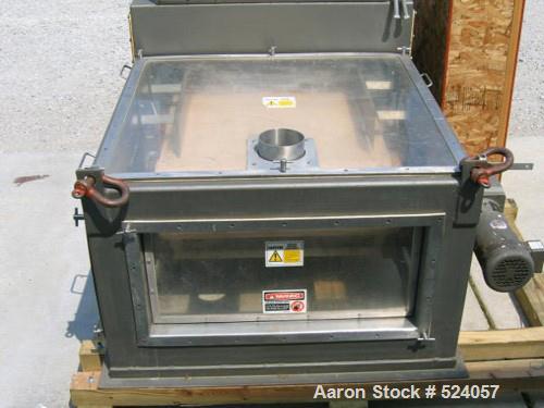 USED: Acrison weigh belt feeder, model 260WF-36, stainless steel. 36" wide belt, 7-1/2' center to center pulley dimension, 6" highside guides. Feeder housing is 50" wide x 135" long x 53" high. 18" x...