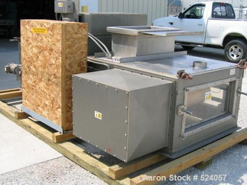 USED: Acrison weigh belt feeder, model 260WF-36, stainless steel. 36" wide belt, 7-1/2' center to center pulley dimension, 6" highside guides. Feeder housing is 50" wide x 135" long x 53" high. 18" x...