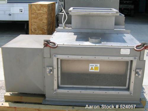 USED: Acrison weigh belt feeder, model 260WF-36, stainless steel. 36" wide belt, 7-1/2' center to center pulley dimension, 6" highside guides. Feeder housing is 50" wide x 135" long x 53" high. 18" x...
