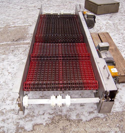 Used-Heat And Control 2 Directional Belt Conveyor, Model DSFC. 24" wide x 80" long plastic belt. Includes (2) 1hp, 3/60/575 ...