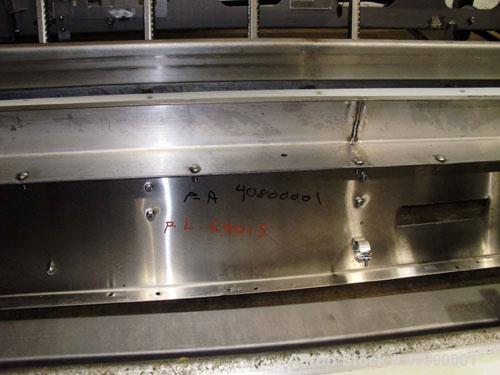Used Vertical "Z" Shaped Conveyor, 304 stainless steel frame. 16" wide plastic belt, 48" long horizontal bottom infeed section, 144" long vertical section, 144" long horizontal top discharge section....