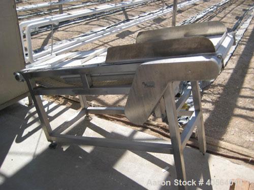 Used Lyco incline conveyor 18 in wide x 5 ft long with 1 in H cleats.