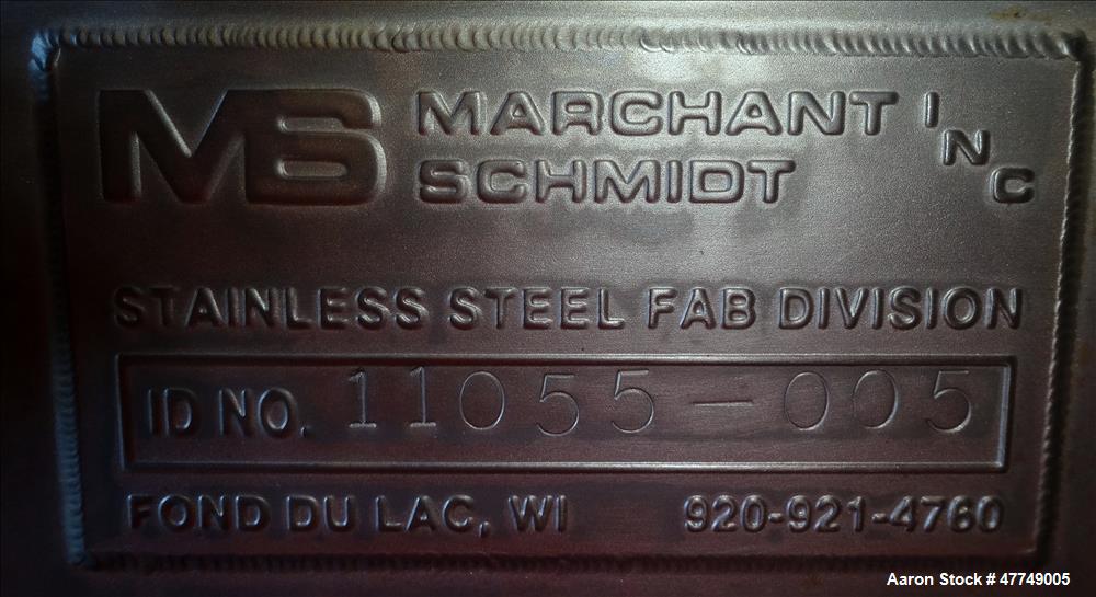 Used Marchant Schmidt Rubber Belt Conveyor.