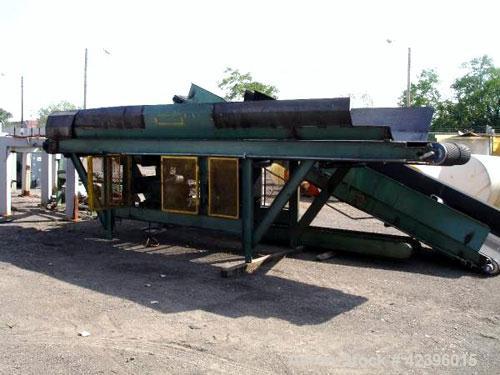 Used Univeyor Belt Conveyor, Carbon Steel. 40" Wide x 21' long belt, approximate 69" high discharge height. Driven by a 1 hp, 230/460 volt motor.