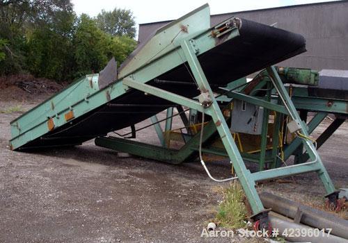 Used Belt Conveyor, Carbon Steel. 60" Wide x 22' long belt, approximate 8.5' high discharge height. Driven by a 0.75 hp Duradrive plus motor, 460 volt. Missing leg assembly.