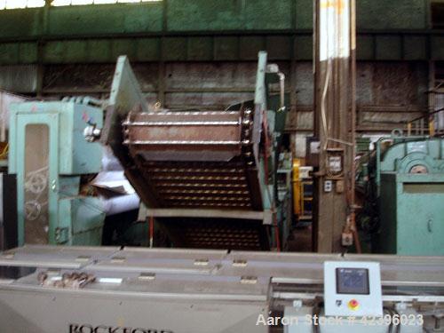 Used Z Style Metal Cleated Belt Conveyor. 36" Wide x 20' long flat section, 11' long inclined section, approximate 84" high discharge height. 18’’ Tall side rails, approximate 32’ overall length. Dri...