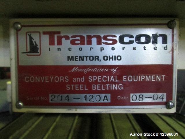 Used Transcon Z Style Metal Cleated Belt Conveyor