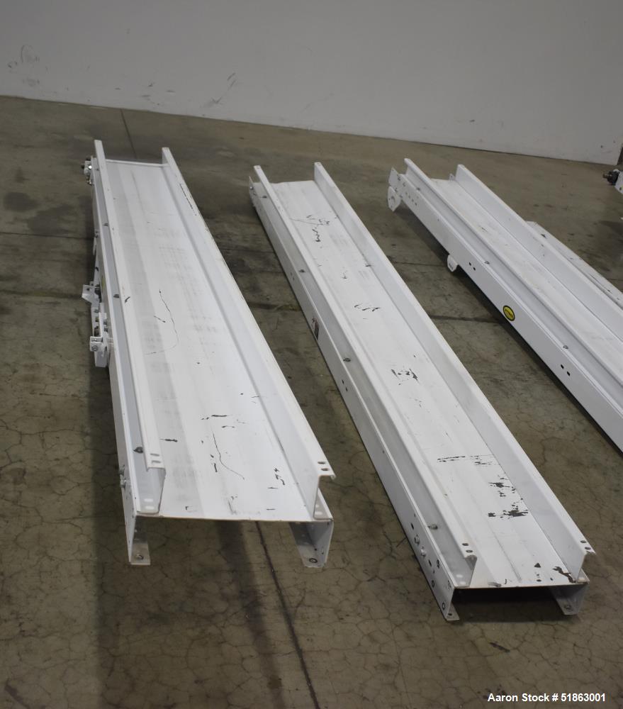 Used- Hytrol Belt Conveyor. Approximate 10" wide x 518" long belt total. (5) Sections. Driven by a .5hp, 3/60/230/460 volt, ...