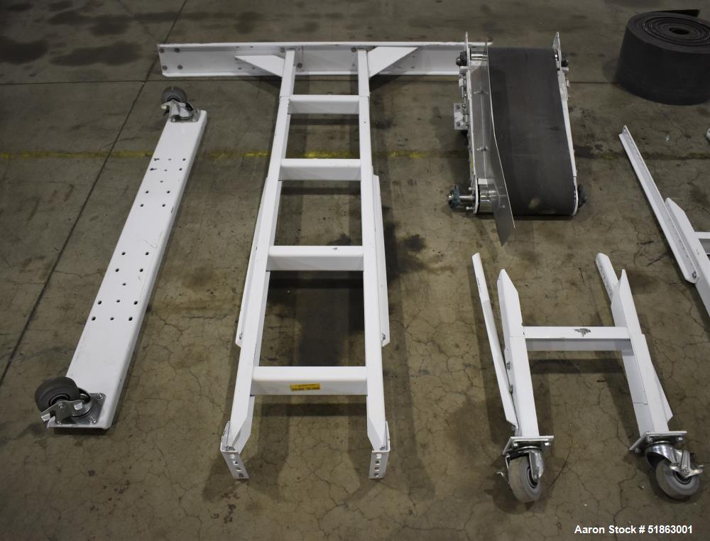 Used Hytrol Belt Conveyor – 10" Wide x 518" Long | 5 Sections | .5 HP Motor | Carbon Steel Frame on Casters