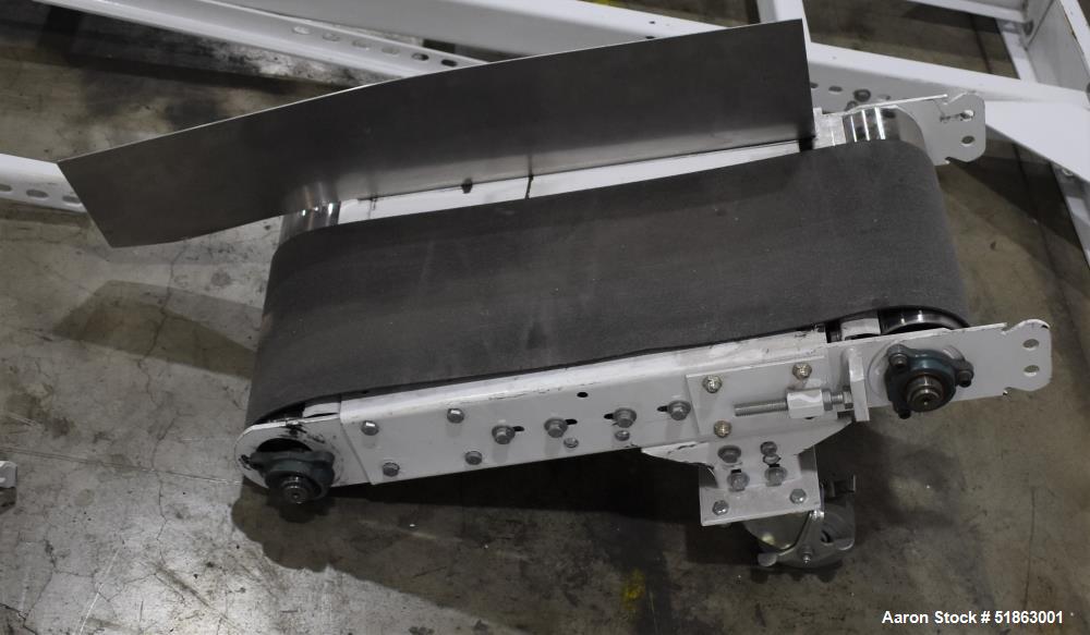 Used Hytrol Belt Conveyor – 10" Wide x 518" Long | 5 Sections | .5 HP Motor | Carbon Steel Frame on Casters