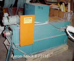 USED: Thayer belt weigh feeder, model MXL-13TM-I. Capacity 500-800pounds an hour. 13" wide x 42" long Buna N belt. 9" x 10-1/2" topfeed, no hopper, end bottom discharge. Driven by a 1/4 hp gear motor.