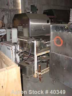 Used Thomas L. Green Belt Conveyor. 28" Wide x 96" long stainlesss steel wire belt. Driven by a 1/2 hp DC motor. Includes covers and electrical control system.