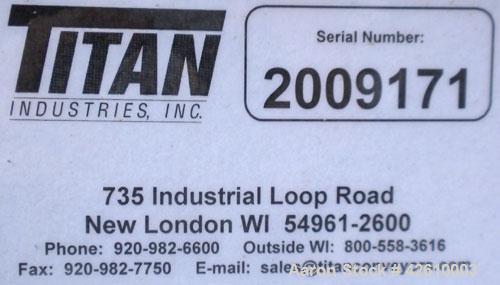 Used Titan Industries Pleated Belt Conveyor, model 304, carbon steel. 24’’ Wide x 118’’ long rubber belt with 11-1/2’’ long pockets with 2-1/2’’ tall pleats. 88’’ Long section of Lexan sheet top cove...