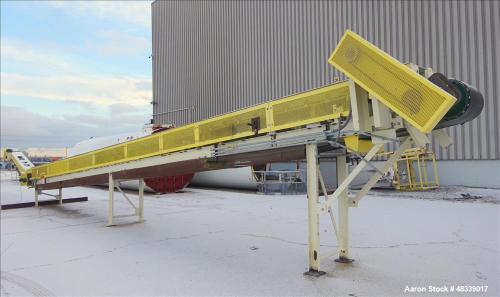 Used Trio Engineered Products Belt Conveyor. Approximate 24" wide x 575" long, rated 700 tons per hour. Driven by a 20hp motor.