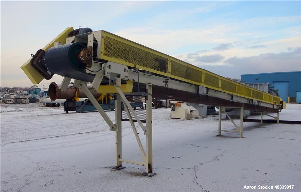 Used Trio Engineered Products Belt Conveyor. Approximate 24" wide x 575" long, rated 700 tons per hour. Driven by a 20hp motor.