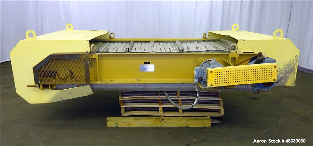Used Trio Engineered Products Over The Belt Magnet Collector Belt Conveyor. Approximate 30" wide x 80" long with 24" x 2" deep trough. Driven by a 5hp, 3/60/230-460/1745 rpm motor with reducer, no ra...