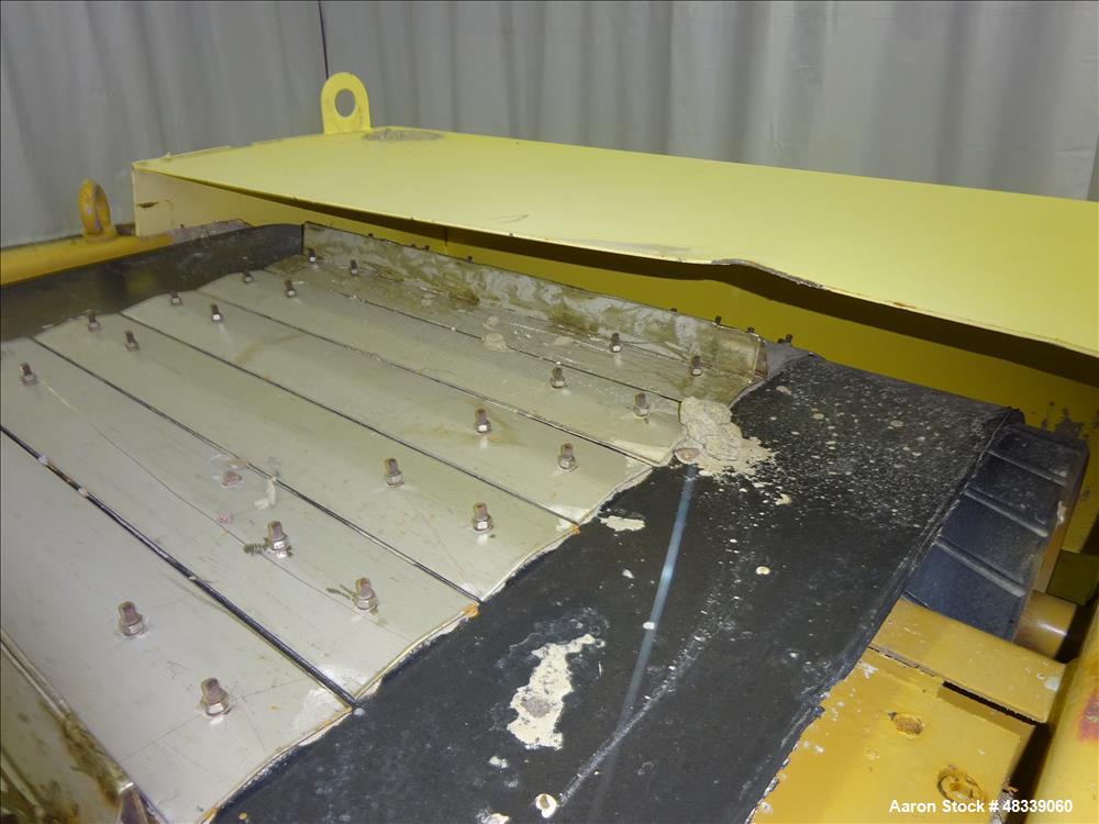 Used Trio Engineered Products Over The Belt Magnet Collector Belt Conveyor. Approximate 30" wide x 80" long with 24" x 2" deep trough. Driven by a 5hp, 3/60/230-460/1745 rpm motor with reducer, no ra...
