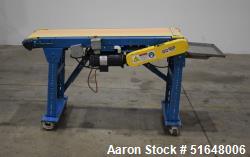 Used- Belt Conveyor. Approximate 17" wide belt. Driven by a Leeson 1750 rpm, 90 volt, DC motor. Mounted on a adjustable heig...