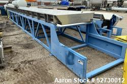Used- Wirtz 310" long x 44" wide conveyor. Driven by a 1-1/2hp 3/60/230/460v 1762rpm motor through a reducer. No manufacture...