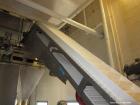 Used 17'' Wide x Approximate 13 ft High Inclined Plastic Interlocking Cleated Stainless Steel Conveyor