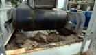 Used OFI Custom Metal Fabrication Rubber Belt Conveyor. Approximate 24