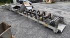 Used OFI Custom Metal Fabrication Rubber Belt Conveyor. Approximate 24