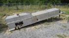 Used OFI Custom Metal Fabrication Rubber Belt Conveyor. Approximate 24