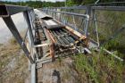 Used- Ranco Fertiservice Transfer Conveyor, Approximate 200 TPH. 248' OAL x 7'wide overall. Approximate 24” wide x 142.5' tr...