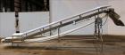 Used Incline Conveyor, 304 Stainless Steel.