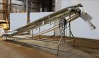 Used Incline Conveyor, 304 Stainless Steel.
