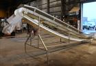 Used Incline Conveyor, 304 Stainless Steel.