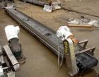 USED: Belt conveyor, 304 stainless steel frame. Rubber belt 15