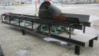 USED: Rubber belt conveyor, carbon steel frame. Rubber belt approximately 26