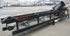 USED: Rubber belt conveyor, carbon steel frame. Rubber belt approximately 26