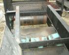 USED: Rubber belt conveyor, carbon steel frame. Rubber belt approximately 26