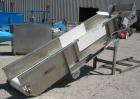 Used Bunting Magnetics Incline Belt Conveyor, Model GFC24-156. Plastic partial pleated belt 23-1/2