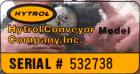 Used Hytrol Inclined Belt Conveyor, carbon steel. 18