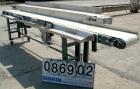 USED: Hytrol dual lane belt conveyor, rubber belts. (1) 10