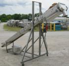 Used Incline Belt Conveyor, 304 stainless steel. 12