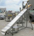 Used Incline Belt Conveyor, 304 stainless steel. 12
