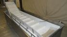 Used Inclined Plastic Submerged Belt Conveyor, 304 Stainless Steel. 24