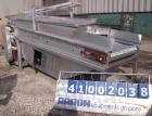 Used- Inclined Cooling Belt Conveyor, 304 stainless steel. 36