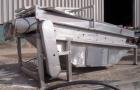 Used- Inclined Cooling Belt Conveyor, 304 stainless steel. 36