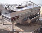 Used- Inclined Cooling Belt Conveyor, 304 stainless steel. 36