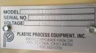 Used Plastic Process Equipment Fixed Incline Belt Conveyor, Model FIC-12, Carbon Steel. 10’’ Wide x 48’’ long bottom horizontal section x 68’’ long inclined section rubber belt with 17’’ long pockets...